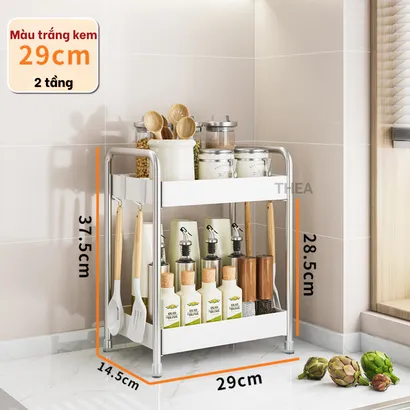 Kệ đựng gia vị nhà bếp inox đa năng 2 tầng, 3 tầng, Giá để gia vị, để đồ  nhà bếp nhỏ gọn đa kích thước - THEA