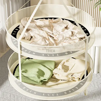 Giỏ lưới phơi quần áo, đồ lót, rổ phơi quần áo, túi lưới phơi đồ, móc treo quần áo - THEA