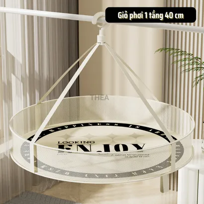 Giỏ lưới phơi quần áo, đồ lót, rổ phơi quần áo, túi lưới phơi đồ, móc treo quần áo - THEA