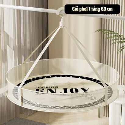 Giỏ lưới phơi quần áo, đồ lót, rổ phơi quần áo, túi lưới phơi đồ, móc treo quần áo - THEA