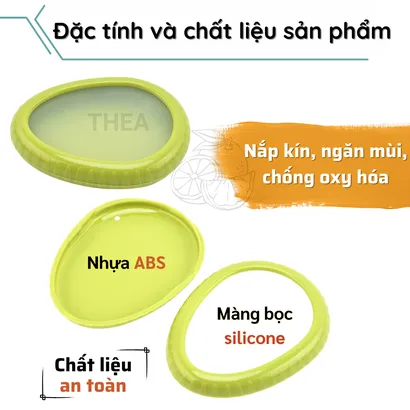 Hộp bảo quản trái cây tủ lạnh, màng bọc silicon bảo quản trái cây củ quả cắt dở - THEA