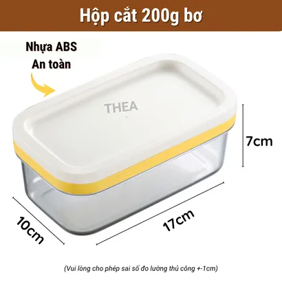 Hộp cắt đựng bơ, phô mai tủ lạnh với lưỡi cắt inox 304 tiện dụng, an toàn, sạch sẽ, dễ vệ sinh - THEA