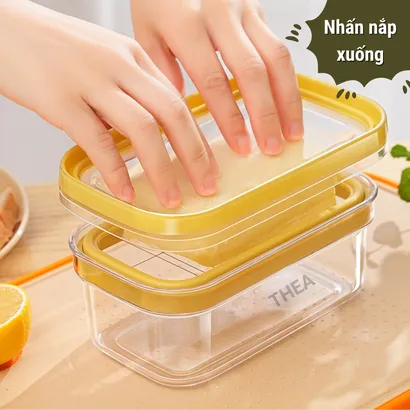 Hộp cắt đựng bơ, phô mai tủ lạnh với lưỡi cắt inox 304 tiện dụng, an toàn, sạch sẽ, dễ vệ sinh - THEA