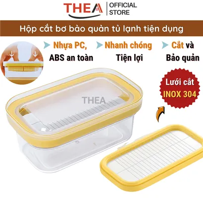 Hộp cắt đựng bơ, phô mai tủ lạnh với lưỡi cắt inox 304 tiện dụng, an toàn, sạch sẽ, dễ vệ sinh - THEA