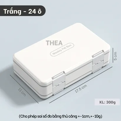 Hộp đựng chia thuốc mini, hộp đựng thuốc chia 8-24 ngăn nhỏ gọn mini cute dễ mang theo - THEA