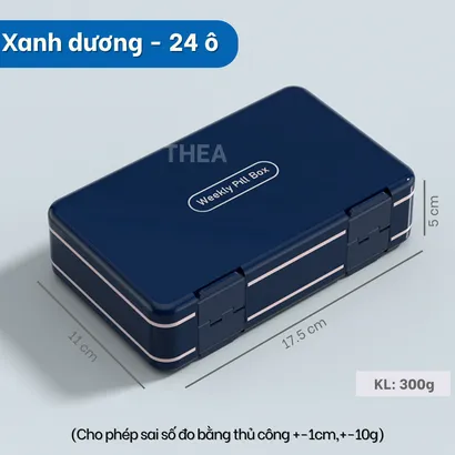 Hộp đựng chia thuốc mini, hộp đựng thuốc chia 8-24 ngăn nhỏ gọn mini cute dễ mang theo - THEA