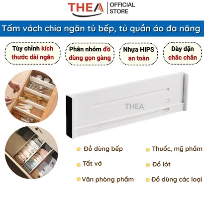 Tấm vách ngăn nhựa chia ngăn tủ bếp, tủ quần áo, hộc tủ, ngăn kéo, thanh ngăn chia tủ quần áo - THEA