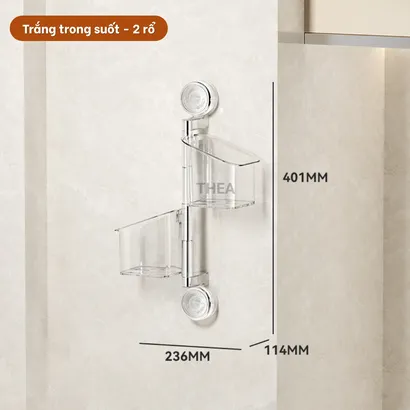 Hộp đựng gia vị, hành tỏi nhà bếp, giá treo để đồ đa năng hút chân không nhà bếp, nhà tắm, giỏ đựng gia vị hành tỏi-THEA