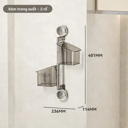 Hộp đựng gia vị, hành tỏi nhà bếp, giá treo để đồ đa năng hút chân không nhà bếp, nhà tắm, giỏ đựng gia vị hành tỏi-THEA