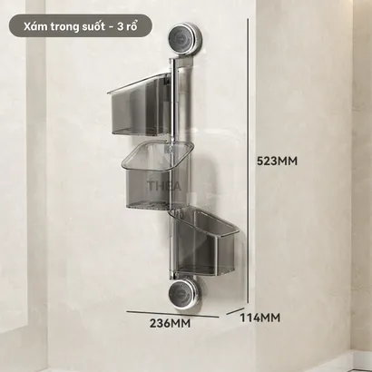Hộp đựng gia vị, hành tỏi nhà bếp, giá treo để đồ đa năng hút chân không nhà bếp, nhà tắm, giỏ đựng gia vị hành tỏi-THEA