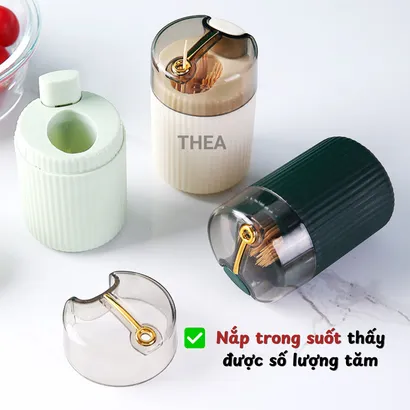 Hộp đựng tăm xỉa răng thông minh tự động bật tăm lên, lọ đựng tăm đẹp mini nhỏ gọn, tinh tế phong cách Bắc Âu