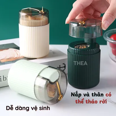 Hộp đựng tăm xỉa răng thông minh tự động bật tăm lên, lọ đựng tăm đẹp mini nhỏ gọn, tinh tế phong cách Bắc Âu