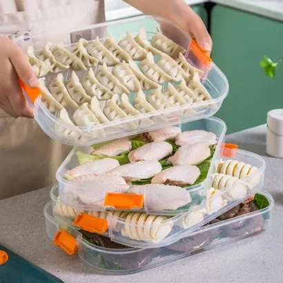 Hộp đựng thực phẩm, bánh bao, há cảo, chả giò tủ lạnh nhiều tầng - THEA KITCHEN