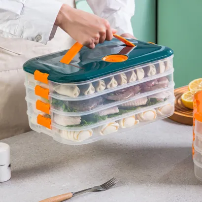 Hộp đựng thực phẩm, bánh bao, há cảo, chả giò tủ lạnh nhiều tầng - THEA KITCHEN