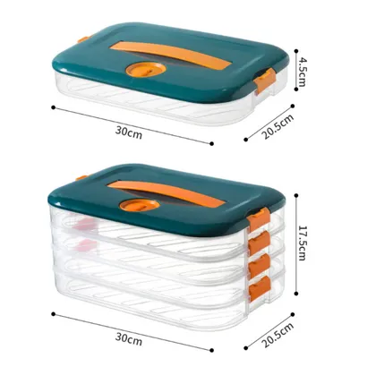 Hộp đựng thực phẩm, bánh bao, há cảo, chả giò tủ lạnh nhiều tầng - THEA KITCHEN