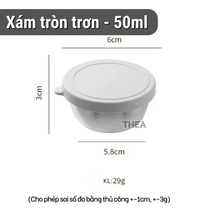 Hộp inox 304 có nắp đậy đựng nước chấm, hũ đựng nước sốt, thực phẩm, trái cây mini kín - THEA