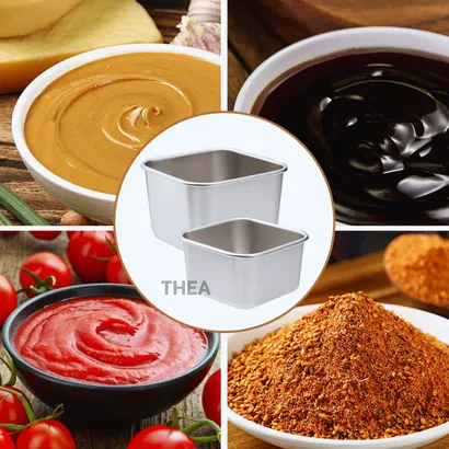 Hộp inox 304 có nắp đậy đựng nước chấm, hũ đựng nước sốt, thực phẩm, trái cây mini kín - THEA