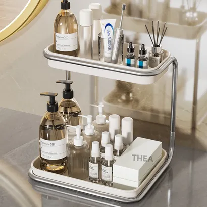 Kệ đựng gia vị Kệ đựng gia vị nhà bếp đa năng 2 tầng, giá để gia vị, giá để đồ nhà tắm, phòng ngủ, bàn làm việc chắc chắn - THEAnhà bếp đa năng 2 tầng