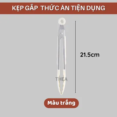 Kẹp gắp thức ăn, cây gắp đồ nóng inox và silicone, gắp đa thực phẩm, gắp đồ nướng BBQ chịu nhiệt - THEA