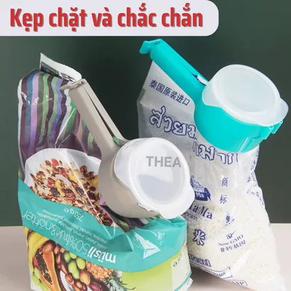 Kẹp miệng túi thực phẩm, kẹp niêm phong miệng túi đa năng có nắp đậy kín - THEA