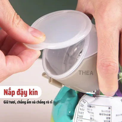 Kẹp miệng túi thực phẩm, kẹp niêm phong miệng túi đa năng có nắp đậy kín - THEA