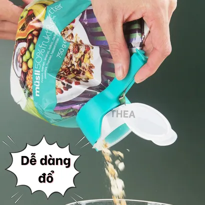 Kẹp miệng túi thực phẩm, kẹp niêm phong miệng túi đa năng có nắp đậy kín - THEA