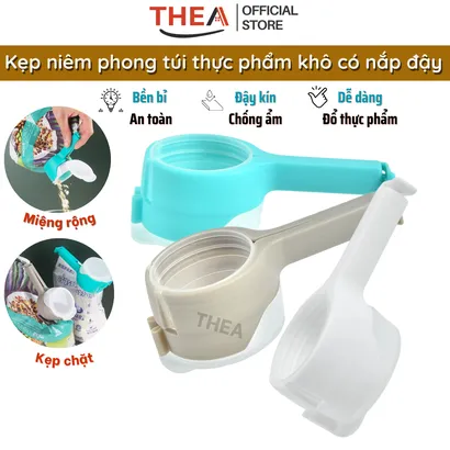 Kẹp miệng túi thực phẩm, kẹp niêm phong miệng túi đa năng có nắp đậy kín - THEA