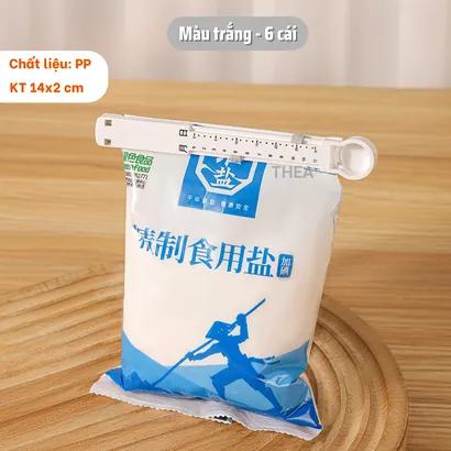 Kẹp miệng túi thực phẩm, kẹp niêm phong miệng túi đa năng có ghi chú thời gian bảo quản - THEA