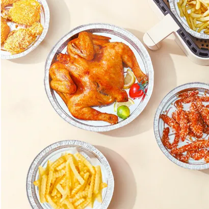 Khay đĩa giấy bạc, giấy nhôm lót nồi chiên không dầu nướng bánh chống dính - THEA KITCHEN