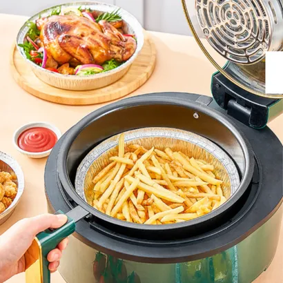 Khay đĩa giấy bạc, giấy nhôm lót nồi chiên không dầu nướng bánh chống dính - THEA KITCHEN