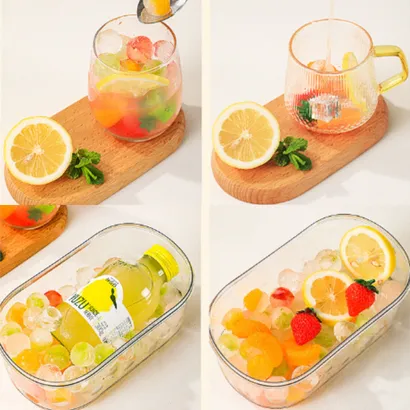 Khay làm đá silicone tròn có nắp đậy 24 viên - THEA KITCHEN