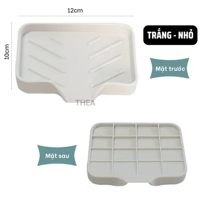 Khay silicon đựng đồ nhà tắm, xà bông, Khay chữ nhật để đồ rửa chén chống trượt, thoát nước tiện lợi đa năng - THEA