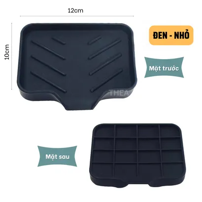 Khay silicon đựng đồ nhà tắm, xà bông, Khay chữ nhật để đồ rửa chén chống trượt, thoát nước tiện lợi đa năng - THEA