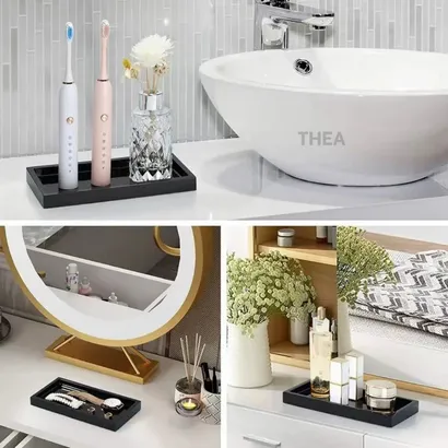 Khay đựng đồ silicon đa năng, Khay đựng nước hoa, đồ skincare, mỹ phẩm, Khay để đồ rửa chén, tinh dầu, phòng tắm - THEA