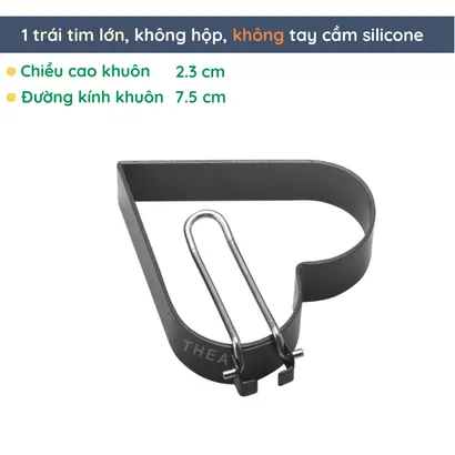 Bộ 4 Khuôn chiên rán trứng [cao cấp] tạo hình chống dính, khuôn sắt làm bánh rán có tay cầm silicone cách nhiệt – THEA KITCHEN