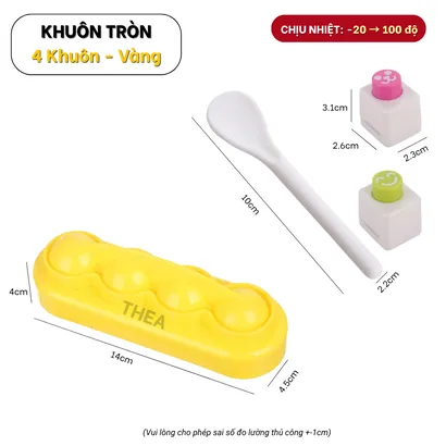 Khuôn ép làm cơm nắm hình tam giác 6 ngăn cho bé, khuôn tạo hình chữ nhật, hình tròn dễ thương - THEA