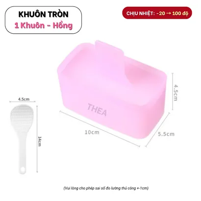Khuôn ép làm cơm nắm hình tam giác 6 ngăn cho bé, khuôn tạo hình chữ nhật, hình tròn dễ thương - THEA