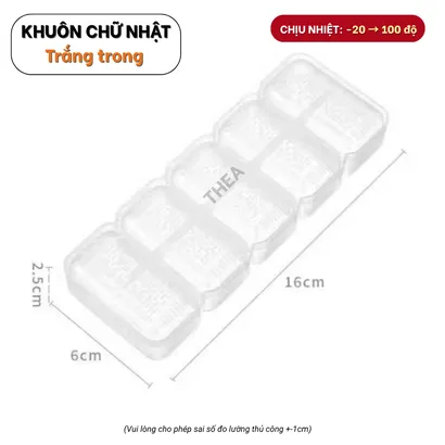 Khuôn ép làm cơm nắm hình tam giác 6 ngăn cho bé, khuôn tạo hình chữ nhật, hình tròn dễ thương - THEA