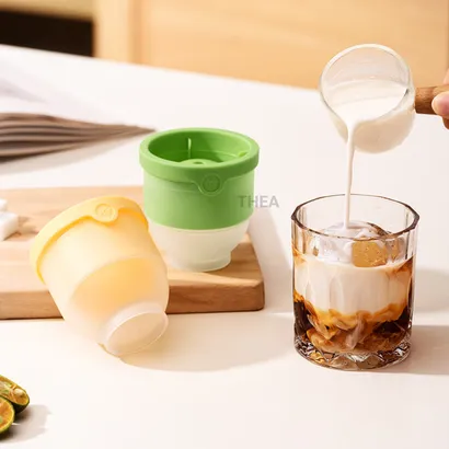 Khuôn làm đá viên silicone tròn, khuôn làm thạch rau câu hình tròn, khay làm đá viên tròn to - THEA