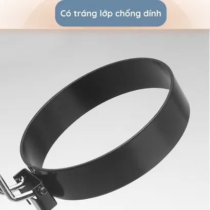 Bộ 4 Khuôn chiên rán trứng [cao cấp] tạo hình chống dính, khuôn sắt làm bánh rán có tay cầm silicone cách nhiệt – THEA KITCHEN