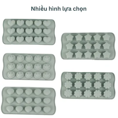 Khuôn 100% silicone làm socola, thạch rau câu nhiều hình - THEA KITCHEN