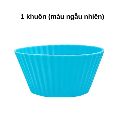 Bộ 6 khuôn silicone nướng bánh, làm bánh cupcake muffin chống dính tròn chịu nhiệt 7cm - THEA KITCHEN