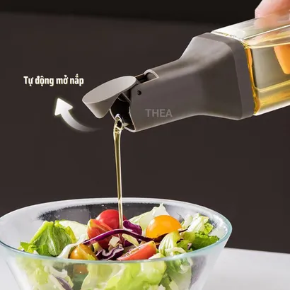 Lọ đựng gia vị thủy tinh, Chai thủy tinh đựng dầu ăn, bình đựng gia vị,  nước mắm, nước tương, rót gia vị tự động - THEA