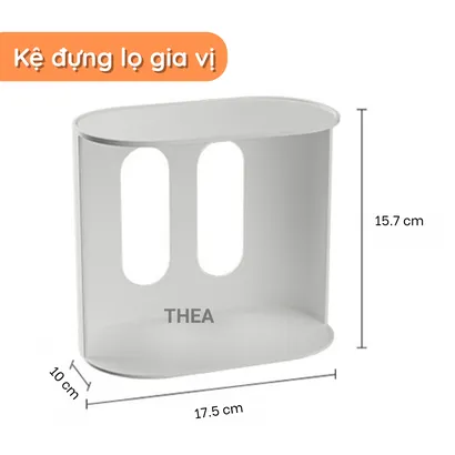 Lọ đựng gia vị thủy tinh, hộp đựng gia vị nhà bếp thông minh, hũ đựng gia vị 2 in1 kèm muỗng - THEA