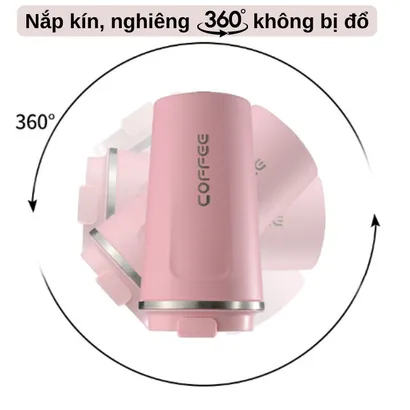 Bình nước giữ nhiệt cao cấp, ly cốc giữ nhiệt coffee mini inox 304 có hiển thị nhiệt độ 510ml nắp chống đổ - THEA KITCHEN