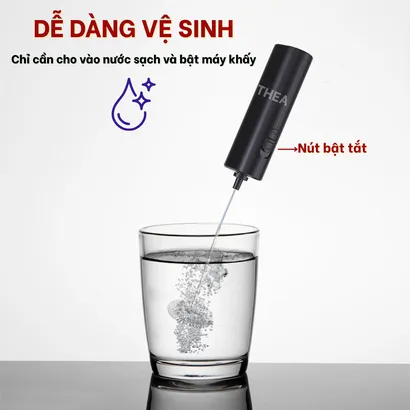 Máy đánh tạo bọt cà phê, sữa, kem muối cầm tay, cây đánh tạo bọt cafe, đánh trứng mini - THEA