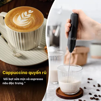 Máy đánh tạo bọt cà phê, sữa, kem muối cầm tay, cây đánh tạo bọt cafe, đánh trứng mini - THEA