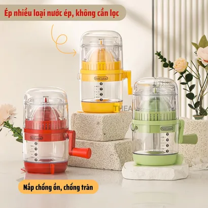 Máy ép nước trái cây mini, Máy ép hoa quả bằng tay, ép nước cam, chanh, lựu, dưa hấu, nho, trái cây mềm - THEA