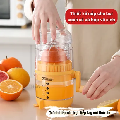 Máy ép nước trái cây mini, Máy ép hoa quả bằng tay, ép nước cam, chanh, lựu, dưa hấu, nho, trái cây mềm - THEA