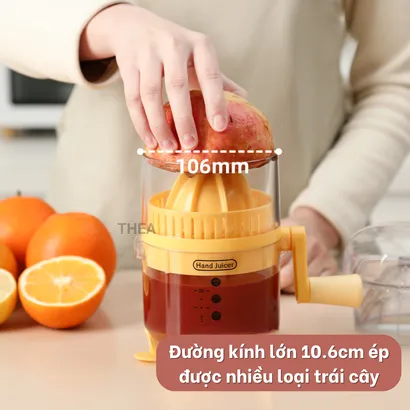 Máy ép nước trái cây mini, Máy ép hoa quả bằng tay, ép nước cam, chanh, lựu, dưa hấu, nho, trái cây mềm - THEA